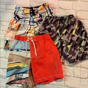 Bundle of 3 boys board shorts.  Sz 4